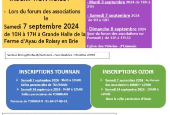 Inscriptions catéchisme et éveil à la foi pour la rentrée septembre 2024