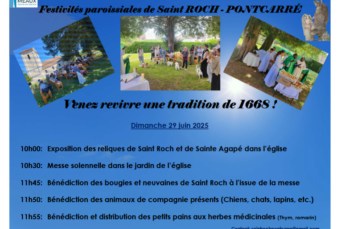 Festivités paroissiales de Saint ROCH – PONTCARRÉ